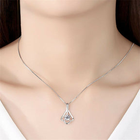 Colar Prata com Pingente de Moissanite