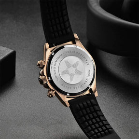 Relógio Masculino Pagani Design com Pulseira de Borracha Dourado - PD1664