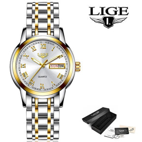 Relógio Feminino Lige de Aço Branco – 0010007