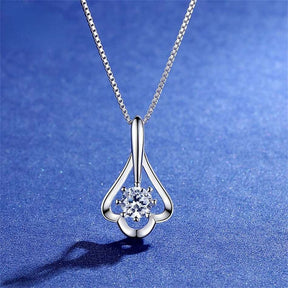 Colar Prata com Pingente de Moissanite