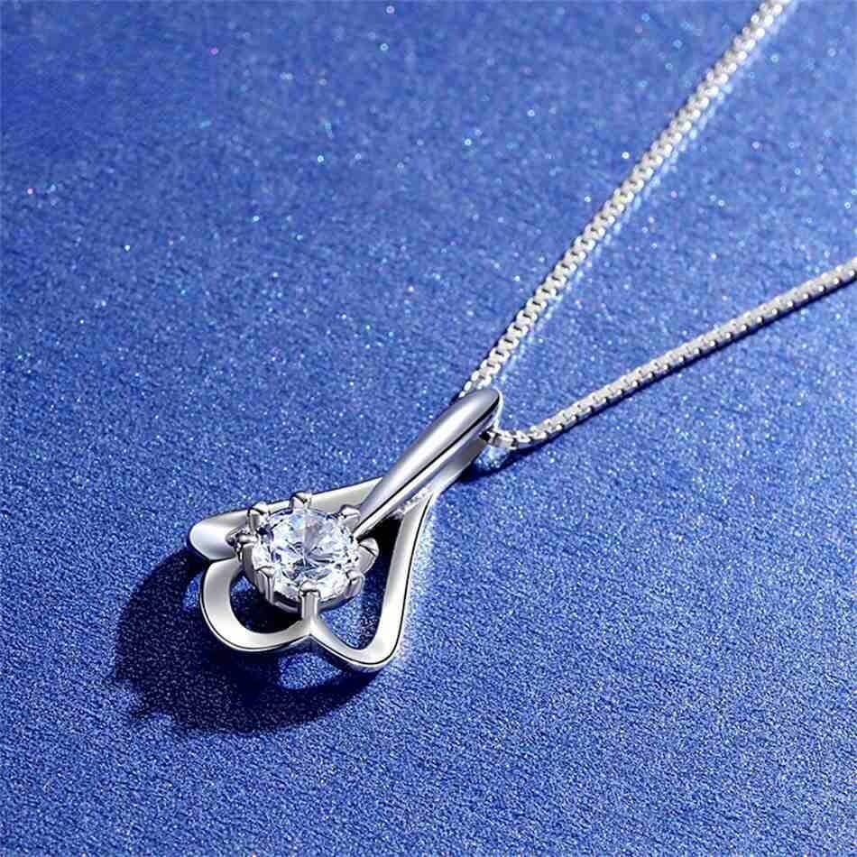 Colar Prata com Pingente de Moissanite